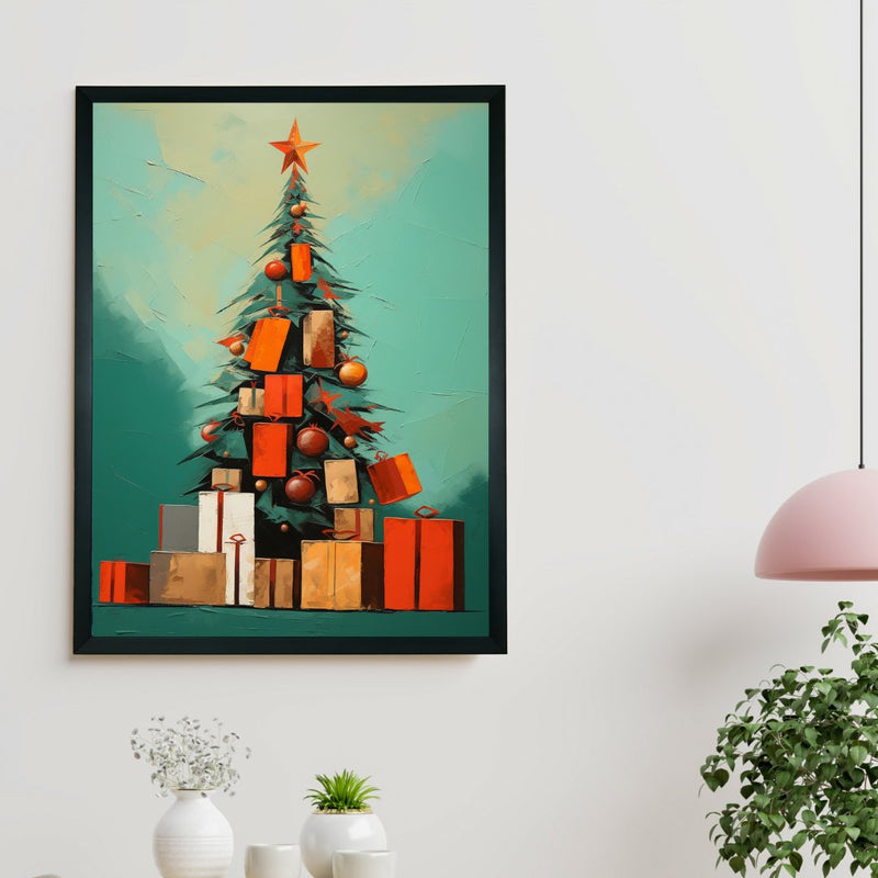 Sowpeace Joy: Handcrafted Tree of Hope Canvas Print – Premium Indian-Inspired Art for Elegant Holiday Decor – view 2