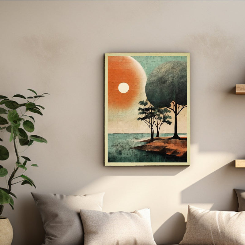 Sowpeace's Handcrafted Bohemian Indian Beach Abstract – Premium Canvas Print for Modern and Artistic Home Decor – view 4