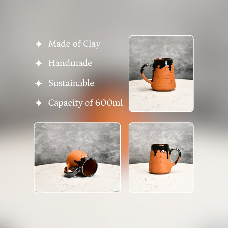 Terracotta Beer Mug: Stylish Home Decor and Kitchenware – view 3