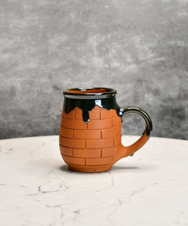Terracotta Coffee Mug: Artful Fusion for Home and Kitchen — main view