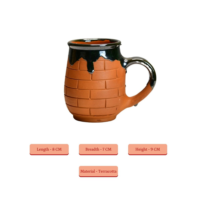 Terracotta Coffee Mug: Artful Fusion for Home and Kitchen – view 5