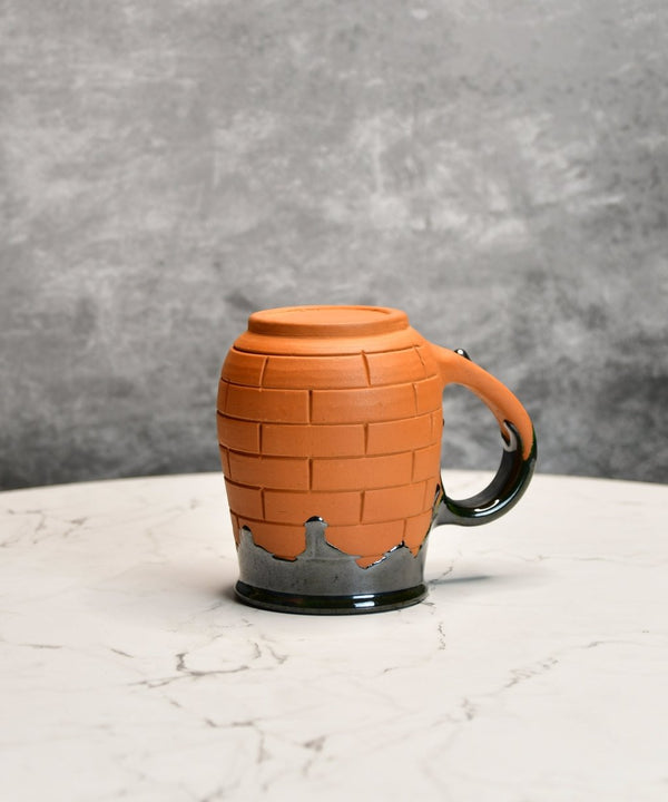 Terracotta Coffee Mug: Artful Fusion for Home and Kitchen — image 7