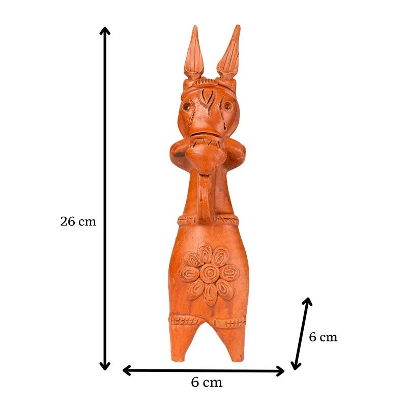 Terracotta Horse: Artisan-Made Tabletop Home Decor Accent – view 6