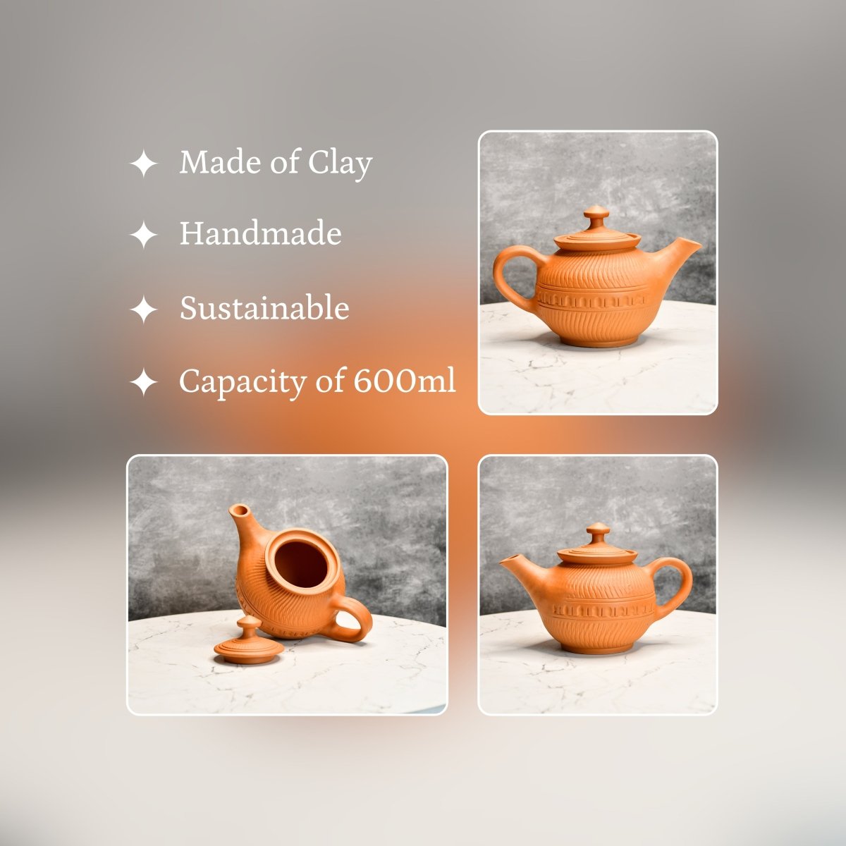 Terracotta Kettle: Artisan Charm for Home and Kitchen - Utensils - Sowpeace - kettles - Kitchen ware