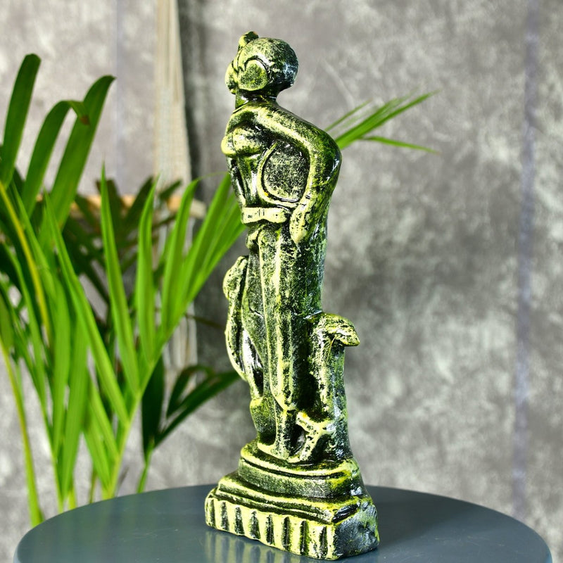Terracotta Lady with Deer: Artisan Tabletop Home Decor – view 1