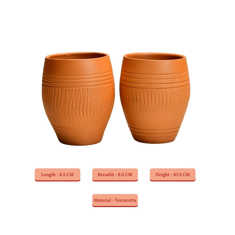 Terracotta Lassi Mug Set: Artisanal Elegance, Functional Design. – view 5
