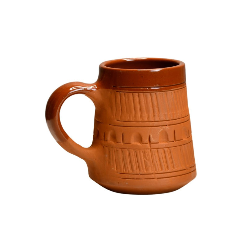 Terracotta Plain Coffee Mug Curved – view 8