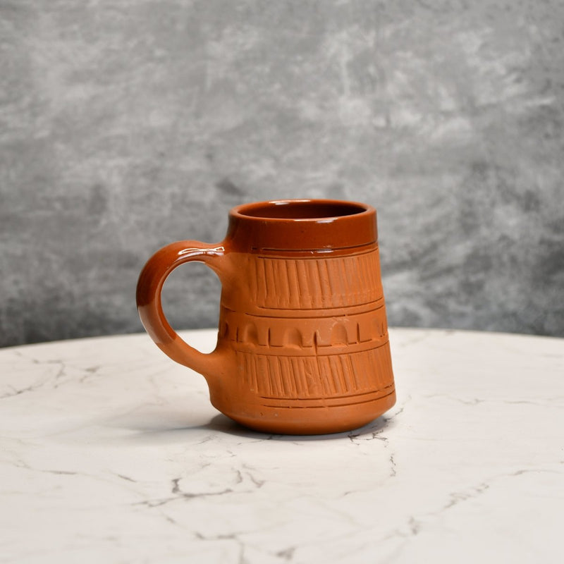Terracotta Plain Coffee Mug Curved – view 1