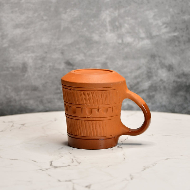Terracotta Plain Coffee Mug Curved – view 7