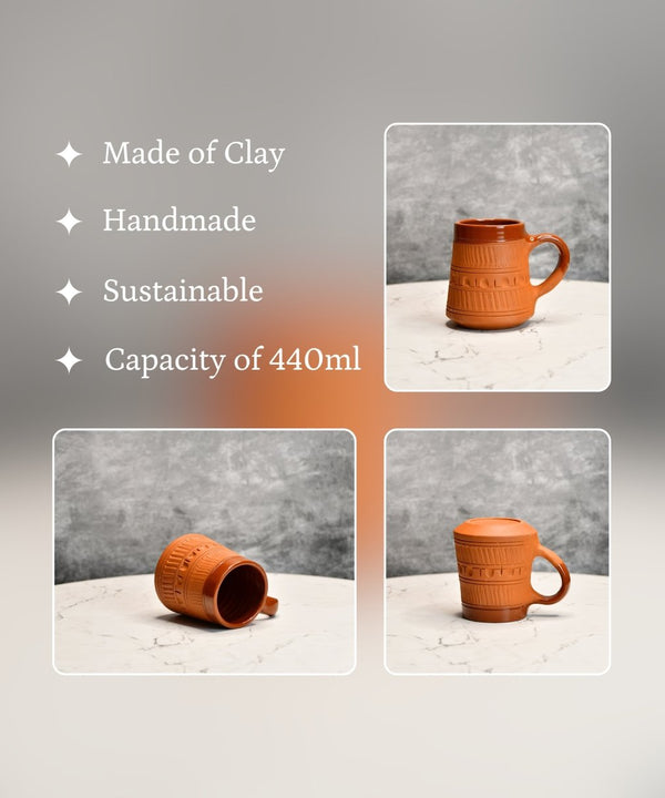 Terracotta Plain Coffee Mug Curved — image 3