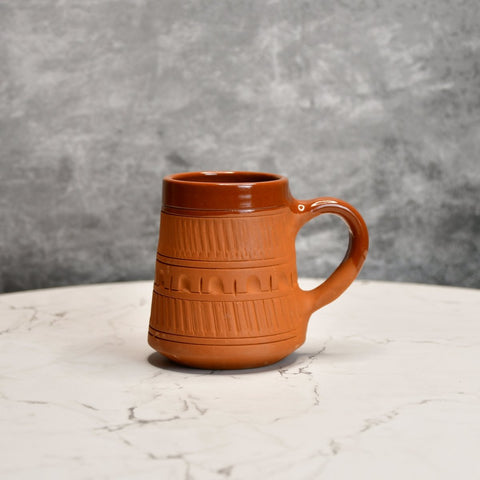Terracotta Plain Coffee Mug Curved