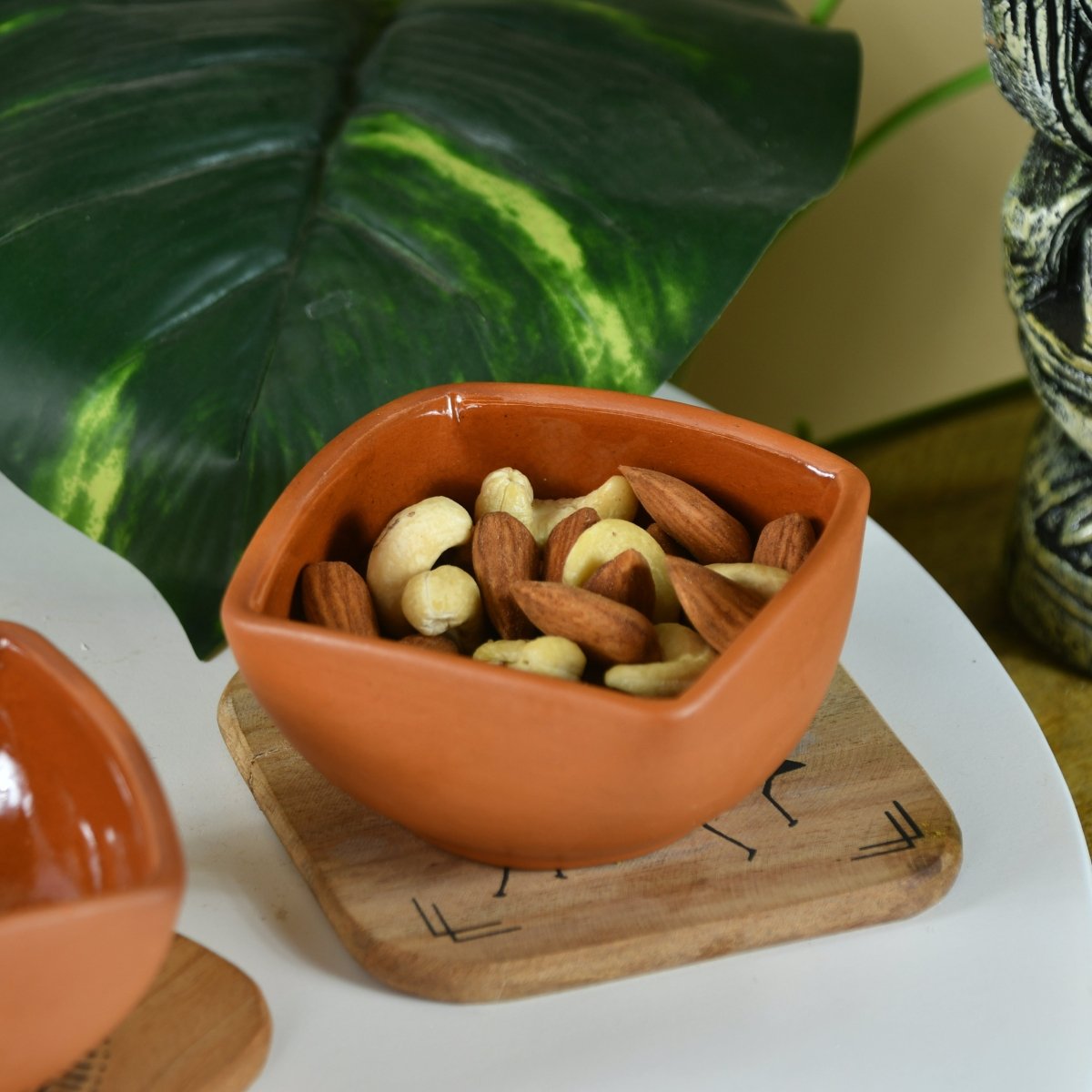 Terracotta Square Serving Bowl: Artistic Kitchen Elegance - Utensils - Sowpeace - bowls - New Arrivals