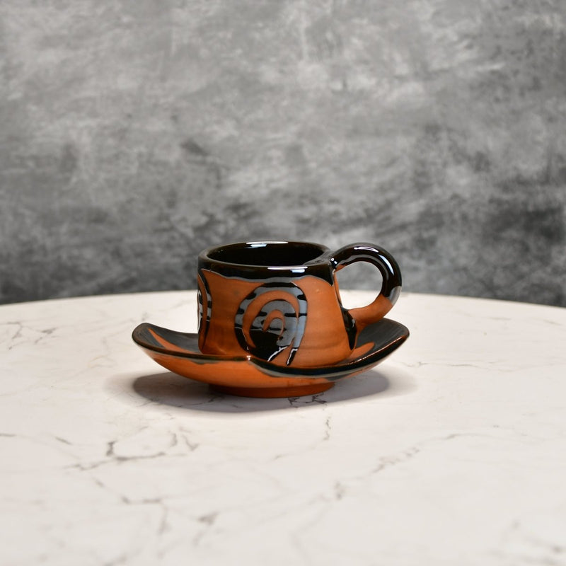Terracotta Tea Cup Leaf – view 1