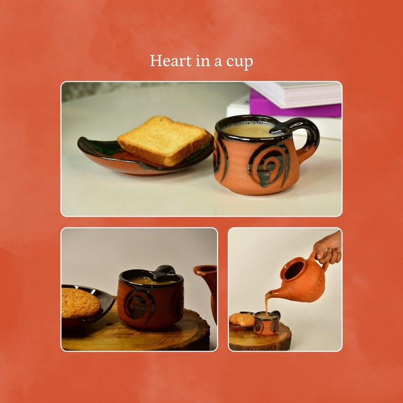 Terracotta Tea Cup Leaf – view 4