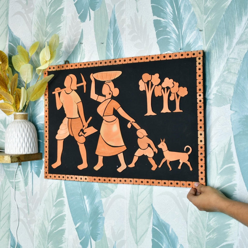 Terracotta Tribal Couple: Artisan Home Decor Statement – view 2