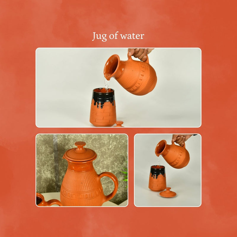 Terracotta Water Jug: Artisan Elegance for Home and Kitchen – view 4