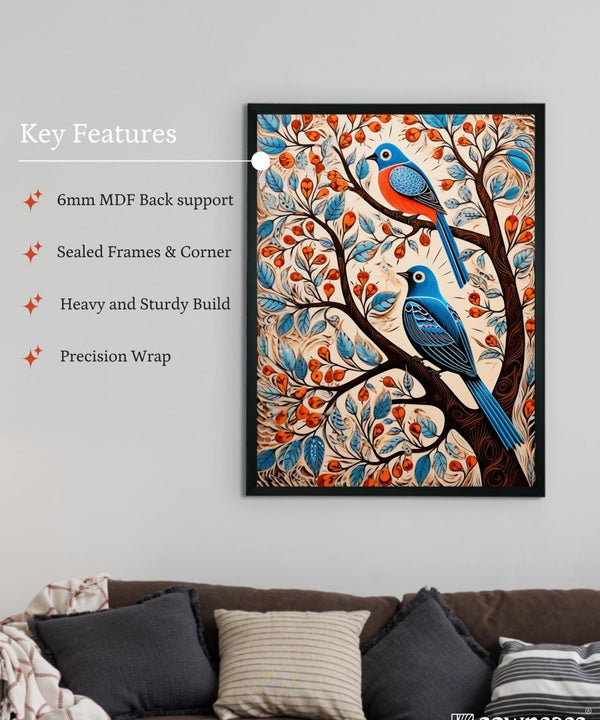 Unwind with Nature's Dance: Sowpeace Handcrafted Wall Prints – Premium Indian-Inspired Art for Elegant and Peaceful Decor — image 6