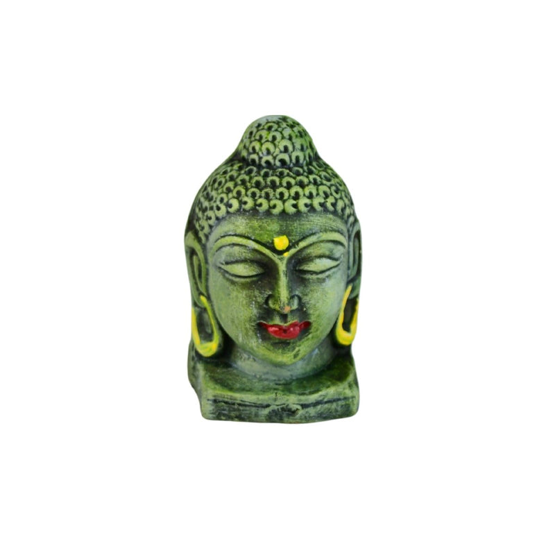 White Terracotta Buddha Head: Artisan Home Decor – view 7