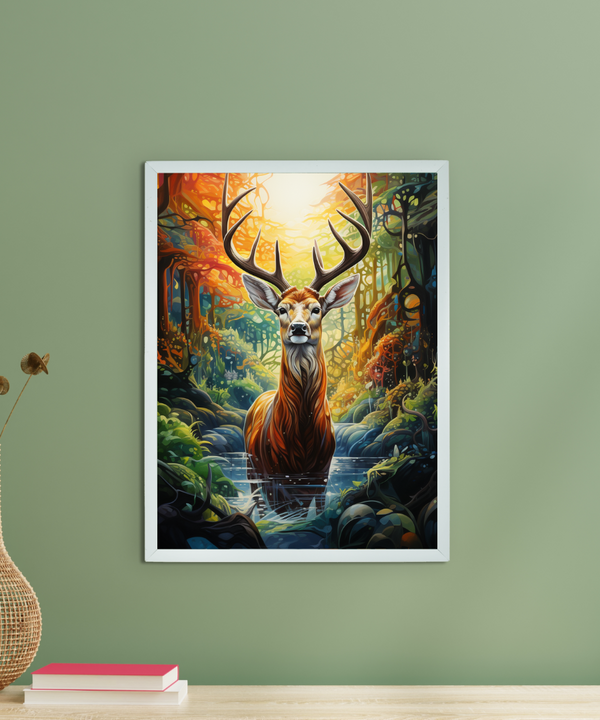 Sowpeace Harmony: Find Your Handcrafted Abstract 12 Singha – Premium Indian-Inspired Canvas Art for Elegant Home Decoration — main view