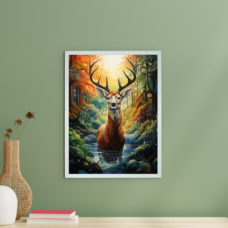 Sowpeace Harmony: Find Your Handcrafted Abstract 12 Singha – Premium Indian-Inspired Canvas Art for Elegant Home Decoration – view 1
