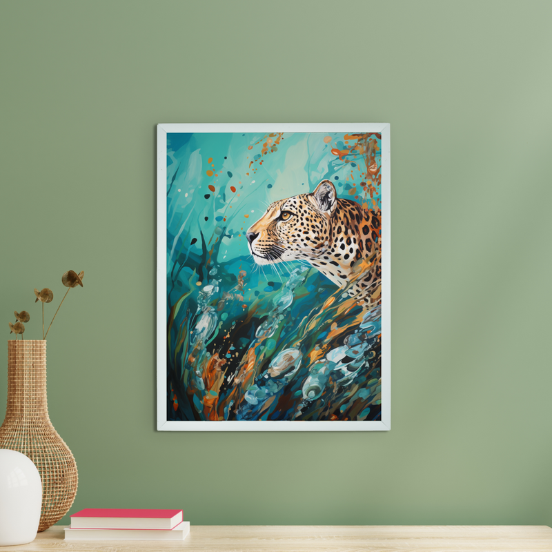 Sowpeace Harmony: Find Your Handcrafted Abstract Leopard – Premium Indian-Inspired Canvas Art for Stylish Home Interiors – view 1