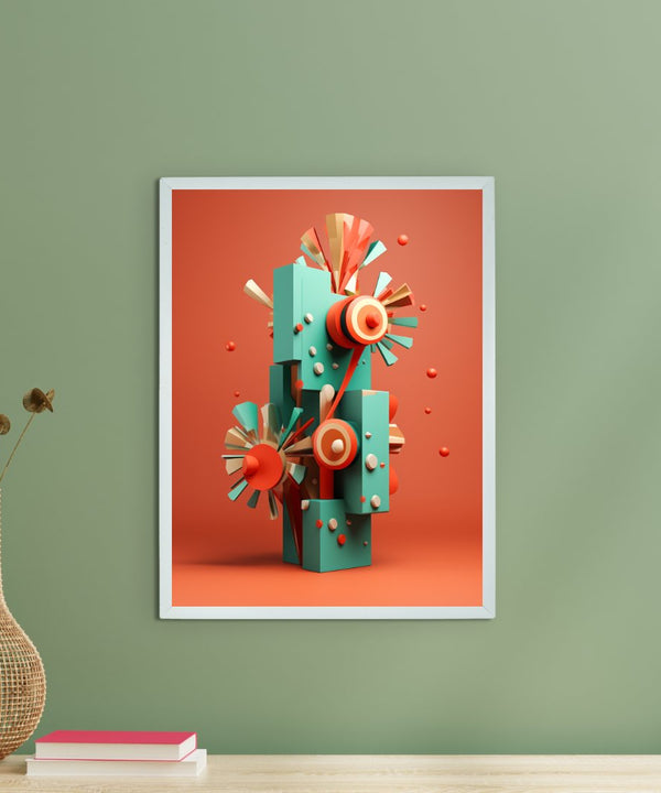 Sowpeace: Find Peace in Winter's Abstract Embrace – Premium Handcrafted Canvas Art for Stylish Winter Home Decor — main view