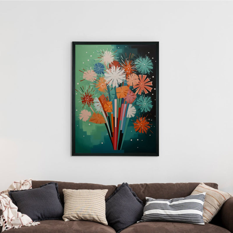 Sowpeace: Winter Sticks – Handcrafted Abstract Nature Canvas Art – Premium Indian-Inspired Winter Wall Decor – view 2