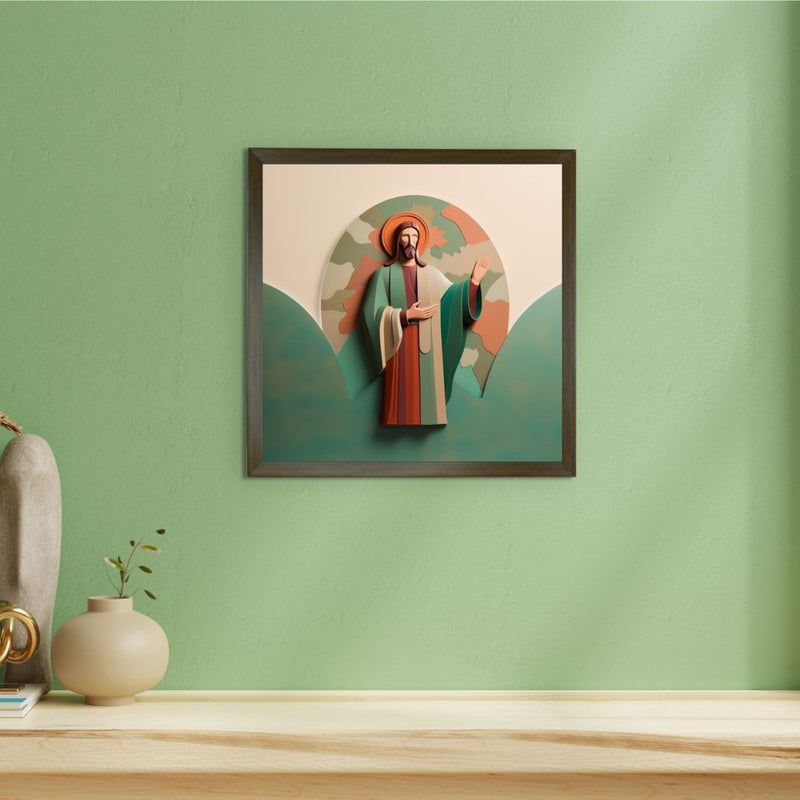 Words of Hope: Sowpeace's Premium Jesus Wall Art Canvas – Handcrafted Indian-Inspired Art for Stylish and Faithful Home Decor – view 3