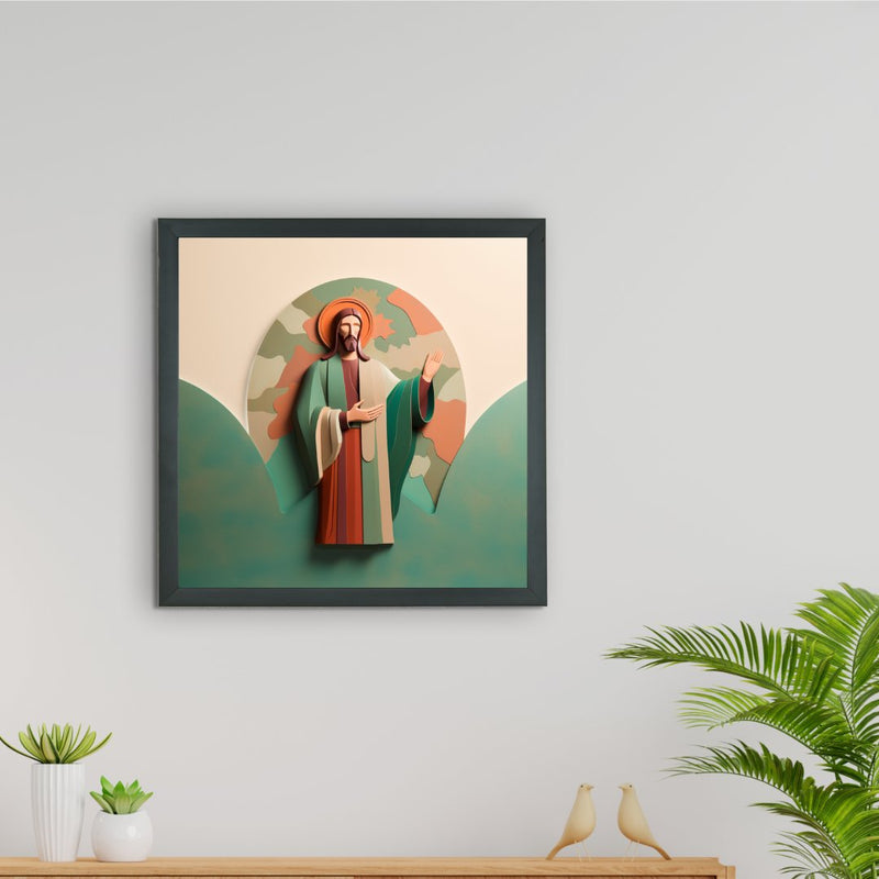 Words of Hope: Sowpeace's Premium Jesus Wall Art Canvas – Handcrafted Indian-Inspired Art for Stylish and Faithful Home Decor – view 2