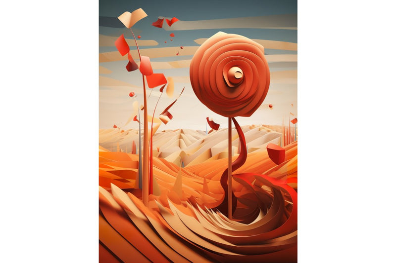 Sowpeace's Handcrafted 3D Autumn Abstract Wall Art – Premium Set of 2, Indian-Inspired Canvas Home Decor – view 12