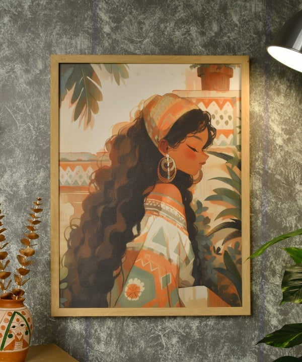 Sowpeace's Handcrafted Boho Sunny Day Abstract Wall Art – Premium Set of 2, Indian-Inspired Canvas Decor — image 3