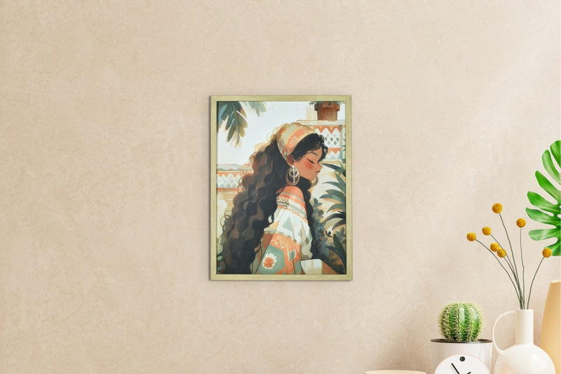Sowpeace's Handcrafted Boho Sunny Day Abstract Wall Art – Premium Set of 2, Indian-Inspired Canvas Decor – view 4