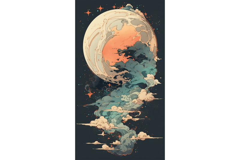 Moonlight Tall: Artisan Canvas Wall Decor for Home Ambiance – view 8