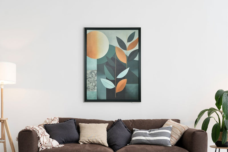 Sowpeace's Handcrafted Scandinavian Sphere Leaves Abstract Wall Art – Premium Canvas Prints for Contemporary Home Decor – view 5