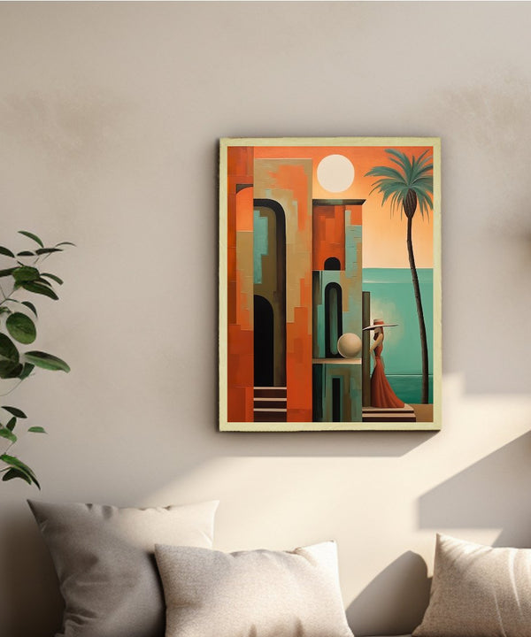 Sowpeace's Handcrafted Premium Boho Sunny Day Art with Frame – Indian-Inspired Canvas Print for Modern and Artistic Home Decor — image 4
