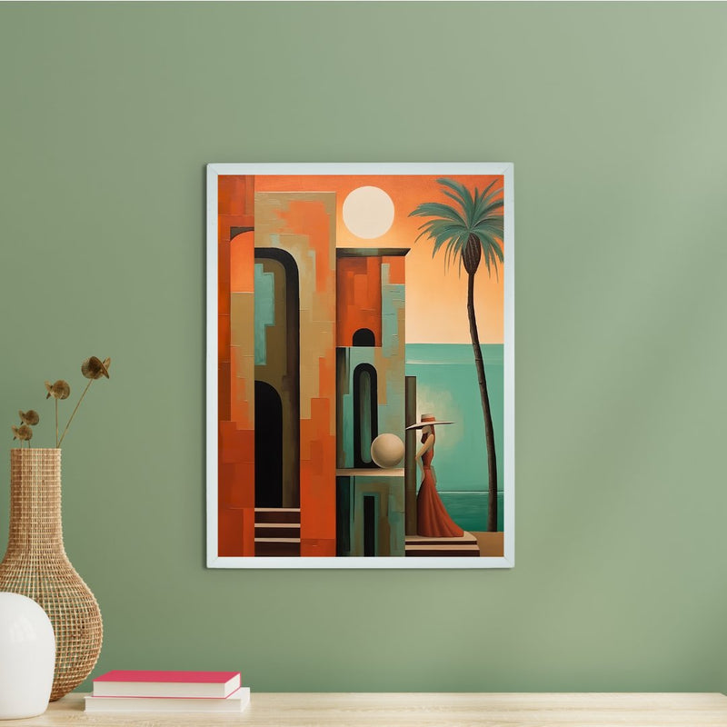 Sowpeace's Handcrafted Premium Boho Sunny Day Art with Frame – Indian-Inspired Canvas Print for Modern and Artistic Home Decor – view 1