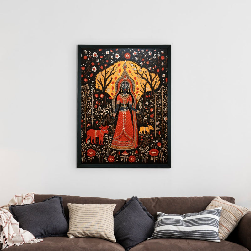 Find Your Flame: Sowpeace Handcrafted Abstract Print – Premium Indian-Inspired Canvas Art for Stylish Home Interiors – view 2