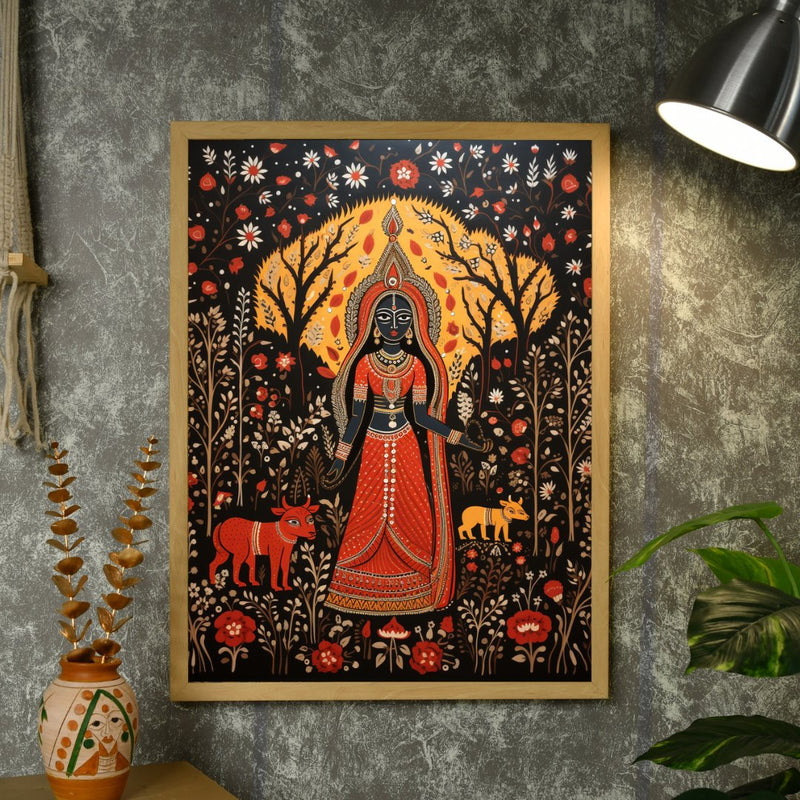 Find Your Flame: Sowpeace Handcrafted Abstract Print – Premium Indian-Inspired Canvas Art for Stylish Home Interiors – view 4