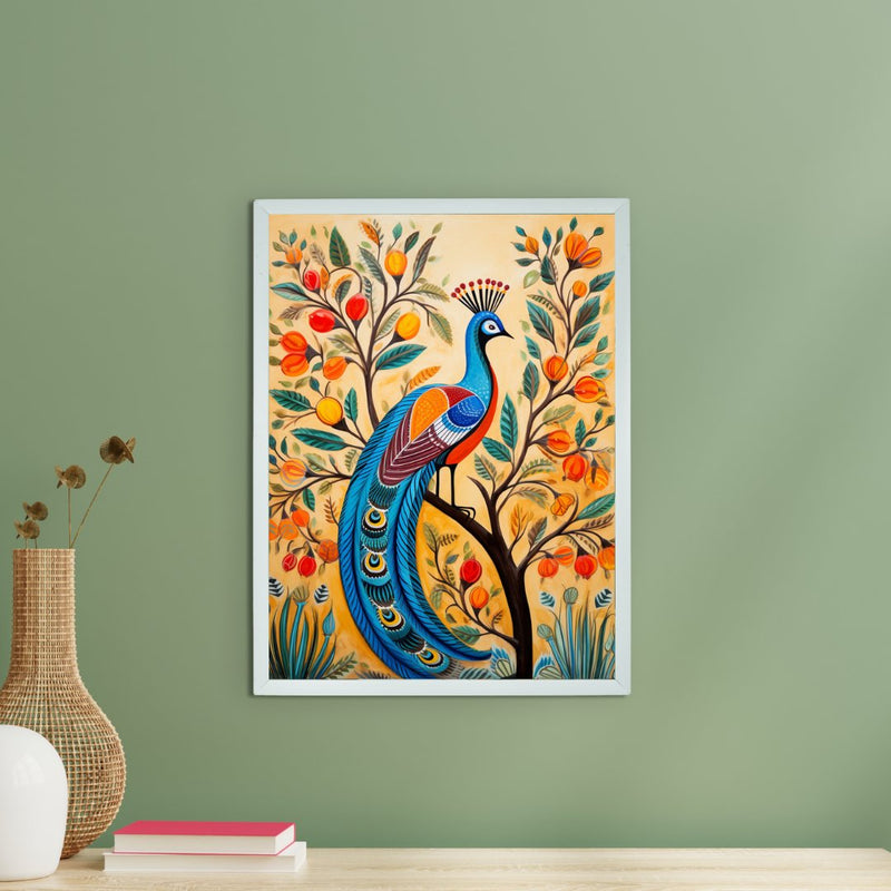 Find Your Paradise: Sowpeace Handcrafted Peacock Canvas – Premium Indian-Inspired Art for Stylish Home Interiors – view 1