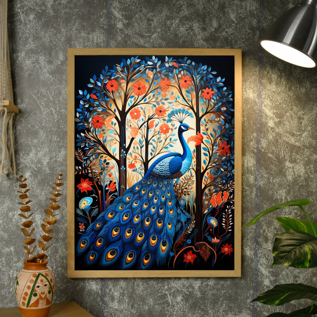 Peak Forest Canvas: Artisan Wall Decor for Elegant Homes -Wall painting-Chitran by sowpeace-Peak Forest Canvas: Artisan Wall Decor for Elegant Homes-CH-WRT-BDPF-Sowpeace
