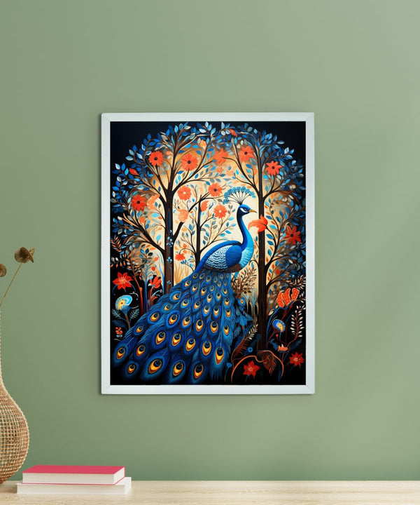 Sowpeace Harmony: Find Your Forest Peacock – Premium Handcrafted Canvas Art for Elegant and Contemporary Interiors — main view