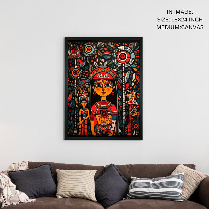Whispers of Confidence: Sowpeace Handcrafted Canvas – Premium Indian-Inspired Art for Modern and Stylish Home Decor – view 5
