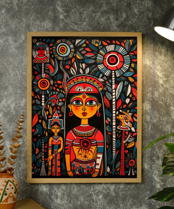 Whispers of Confidence: Sowpeace Handcrafted Canvas – Premium Indian-Inspired Art for Modern and Stylish Home Decor — image 4