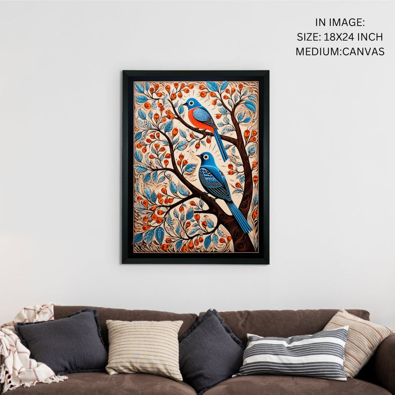 Unwind with Nature's Dance: Sowpeace Handcrafted Wall Prints – Premium Indian-Inspired Art for Elegant and Peaceful Decor – view 5