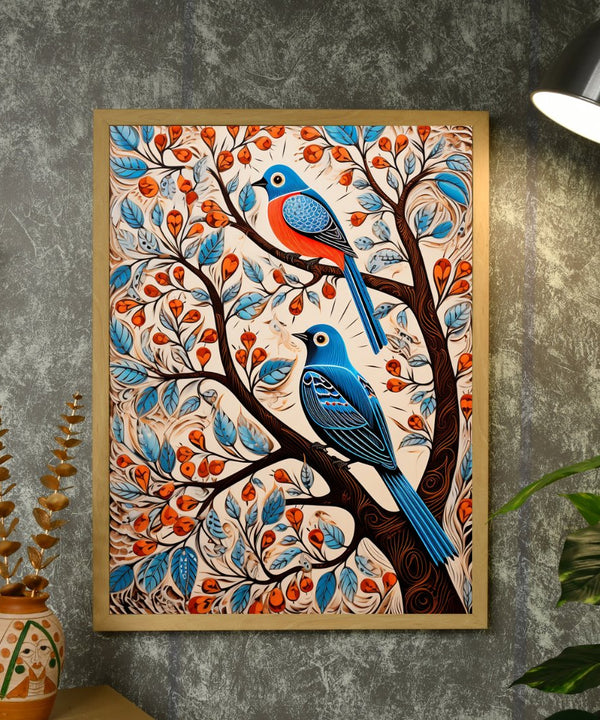 Unwind with Nature's Dance: Sowpeace Handcrafted Wall Prints – Premium Indian-Inspired Art for Elegant and Peaceful Decor — image 4