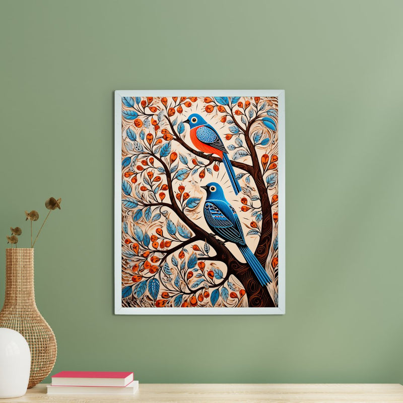 Unwind with Nature's Dance: Sowpeace Handcrafted Wall Prints – Premium Indian-Inspired Art for Elegant and Peaceful Decor – view 1
