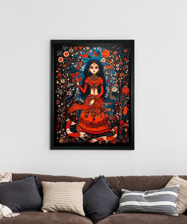 Find Your Fire: Sowpeace Handcrafted Abstract Women Art – Premium Canvas Print for Contemporary Home Decor — image 2