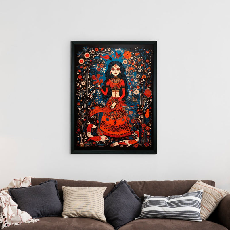 Find Your Fire: Sowpeace Handcrafted Abstract Women Art – Premium Canvas Print for Contemporary Home Decor – view 2