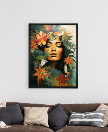 Unwind with Floral Dreams: Sowpeace Handcrafted Canvas Prints – Premium Indian-Inspired Art for Modern and Stylish Interiors — alternate view
