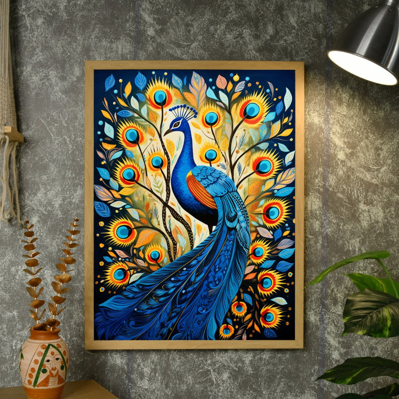 Sowpeace Aura: Embrace Peacock's Harmony – Premium Handcrafted Canvas Art for Modern and Elegant Home Decoration – view 4
